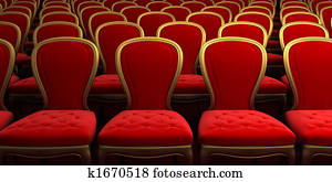 concert hall with red seat concert hall with red seat