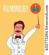 Doctor explains lung structure.