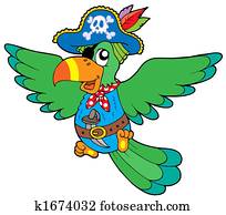 Flying pirate parrot Flying pirate parrot