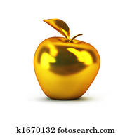 golden 3d apple golden 3d apple