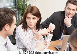 grupo de empresarios, trabajo encendido, proyecto