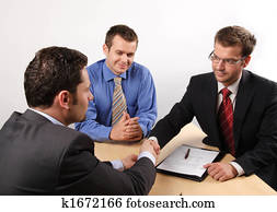 handshake, nad, podepsaný, cotract