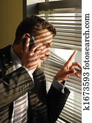 Handsome calling on phone secret man Handsome calling on phone secret man