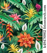 hintergrund, von, tropische blumen hintergrund, von, tropische blumen