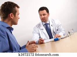 männlich, patient, nad, doktor, sprechen