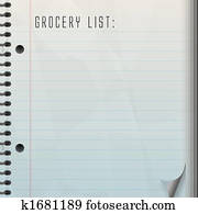 Blank Grocery List