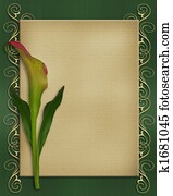 Calla Lily Invitation card template Calla Lily Invitation card template