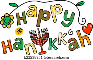 feliz, hanukkah, corte arte