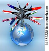 globales geschäft, und, tourismus