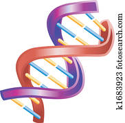 Illustration of Shiny DNA Double Helix Illustration of Shiny DNA Double Helix