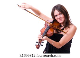 バイオリン プレーヤー ポーズを取る ストックイメージ K Fotosearch
