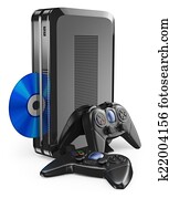 3D game console with gamepad