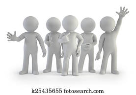 3d, pequeño, gente, -, mejor, grupo