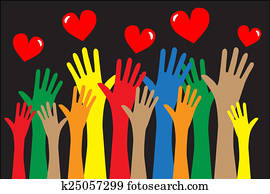 alcanzar, manos, libertad, amor