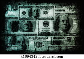 American US Dollars Currency Abstract