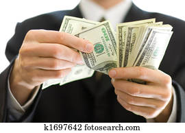 business money in hands