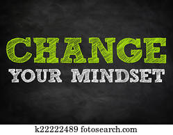 CHANGE YOUR MINDSET - chalkboard concept CHANGE YOUR MINDSET - chalkboard concept