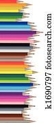 farbe, bleistifte, -, vektor, bild farbe, bleistifte, -, vektor, bild