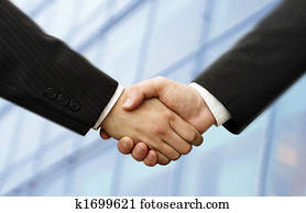 negócio, agitação mão