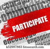 participar, blanco, wall.