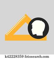 silhouette head boy student geometry