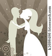 Wedding Kiss Silhouette Wedding Kiss Silhouette