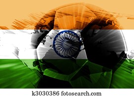 דגלל, של, הודו, כדורגל