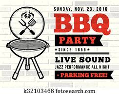 BBQ party vector illustration BBQ party vector illustration