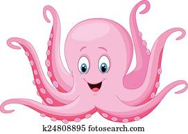 Cartoon happy octopus Cartoon happy octopus