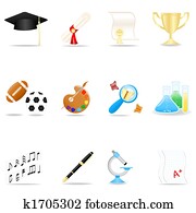 Education icon set