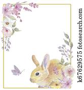 frame easter bunny frame easter bunny