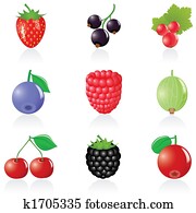 Icon set Berries Icon set Berries