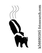Illustration of a skunk Illustration of a skunk