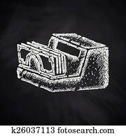 machine for counting money icon