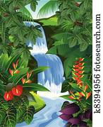 Tropical forest background Tropical forest background