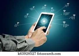 Wireless internet wifi connection concept Wireless internet wifi connection concept