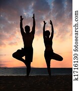 Beach yoga Beach yoga