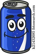 Spilled soda can cartoon Clipart | k15574192 | Fotosearch