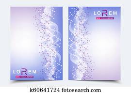 Business templates brochure, magazine, leaflet , flyer, cover, booklet, annual report. Scientific concept for medical, technology, chemistry. Hexagonal molecule structure. Dna, atom, neurons Business templates brochure, magazine, leaflet , flyer, cover, booklet, annual report. Scientific concept for medical, technology, chemistry. Hexagonal molecule structure. Dna, atom, neurons