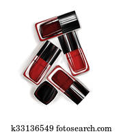 Illustration of nail polish bottles Illustration of nail polish bottles