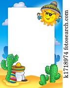 Mexican frame with sun Mexican frame with sun