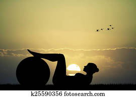 Pilates at sunset Pilates at sunset