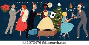 Retro Christmas party Retro Christmas party