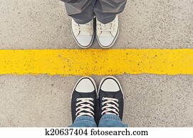 Sneakers from above. Sneakers from above.