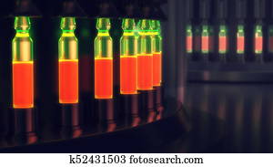 פרמאסיוטי, ליצר, קו, ב, בית מרקחת, factory., 3d, דוגמה