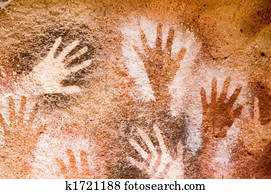 antiga, caverna, paintings.