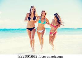 Beautiful Happy Girls on the Beach Beautiful Happy Girls on the Beach
