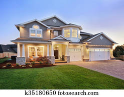 Home Exterior at Twilight