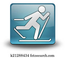 Icon, Button, Pictogram Cross-Country Skiing Icon, Button, Pictogram Cross-Country Skiing