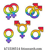 סמלים של מין, ב, גאווה, צבעים של קשת